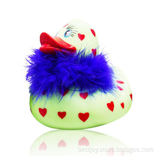 Rubber Duck with Heart-shaped Spots, Perfect for Valentine Gifts or Toys for ChildrenNew